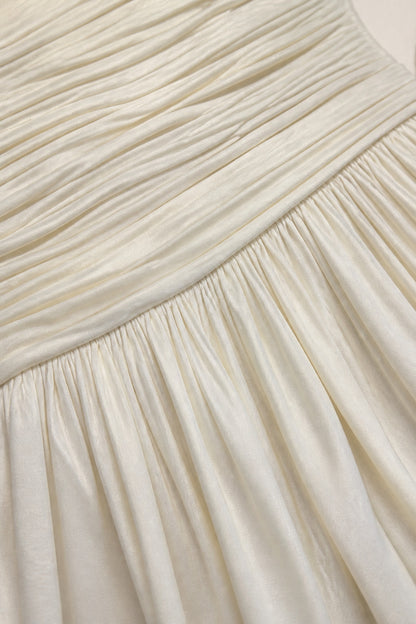 Delphine Twist Halter Maxi Dress • Champagne