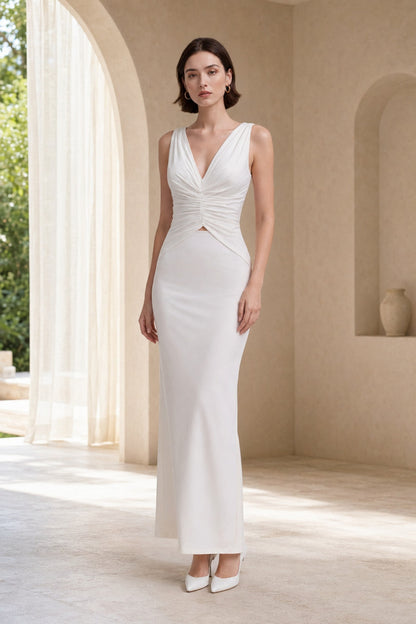 Mirielle Cutout Maxi Dress • White