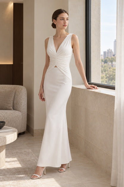 Mirielle Cutout Maxi Dress • White
