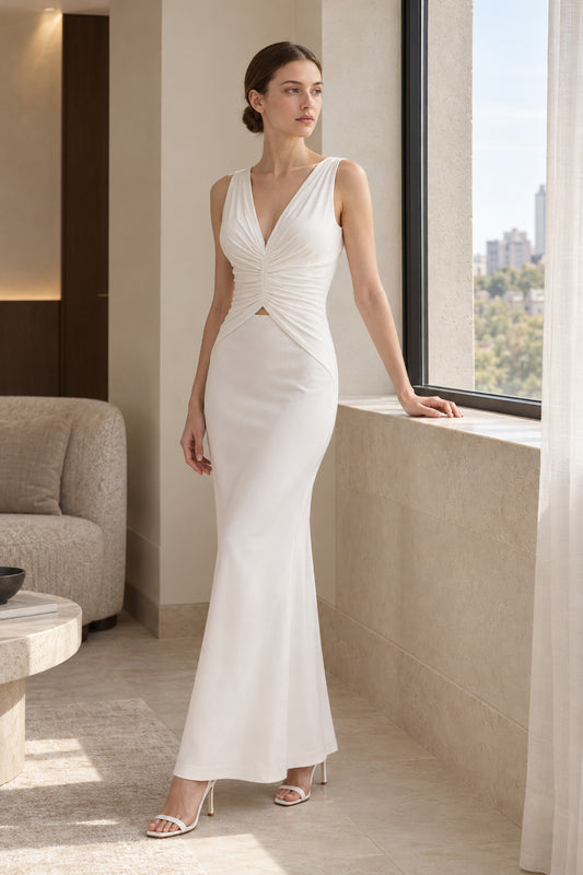 Mirielle Cutout Maxi Dress • White