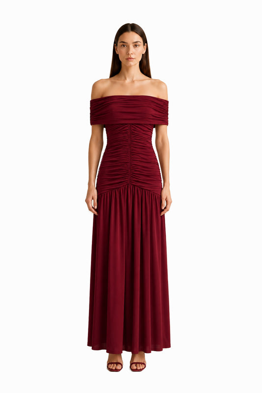 Camille Dress • Burgundy