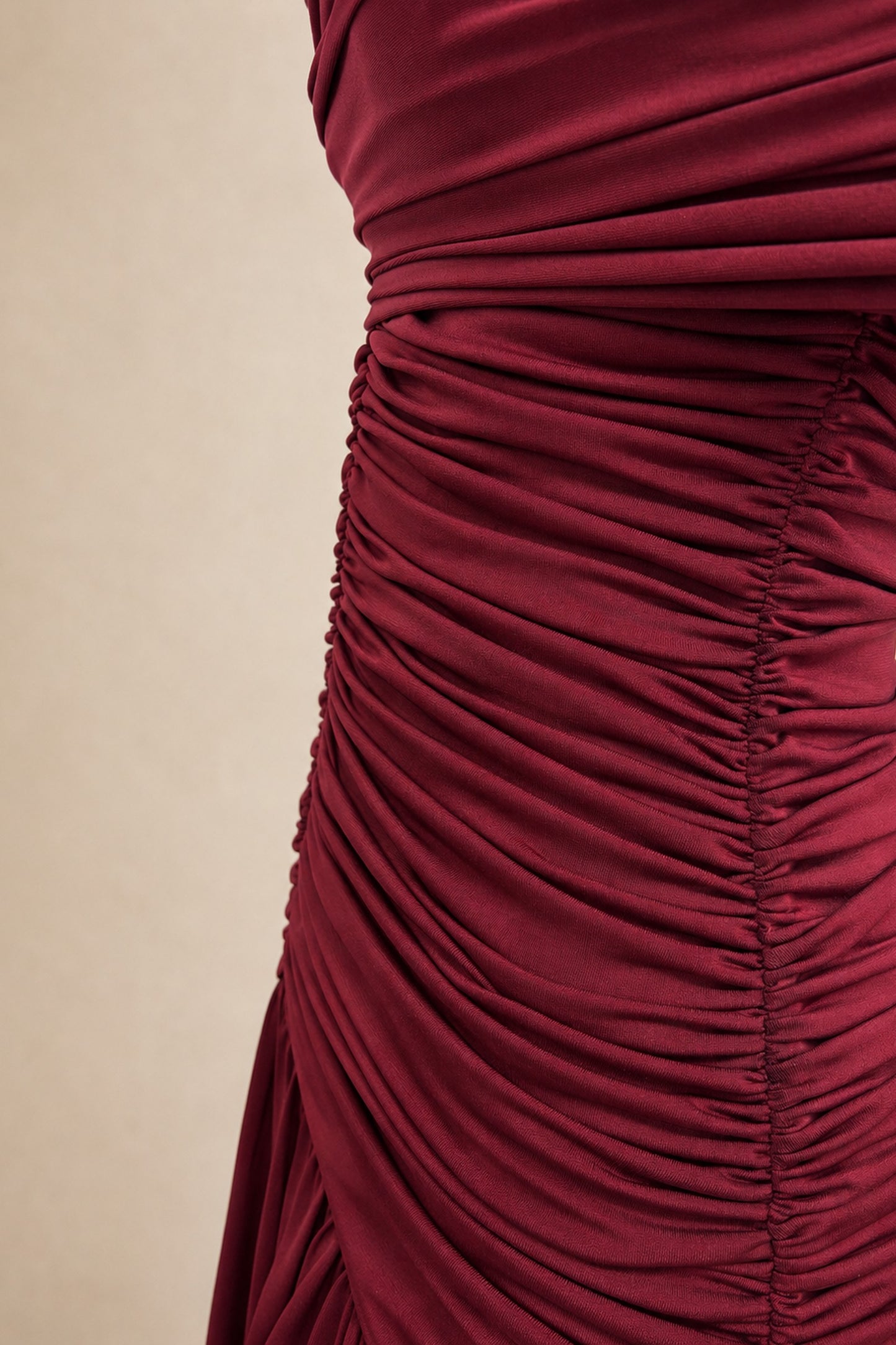 Camille Off-Shoulder Bardot Maxi Dress • Burgundy