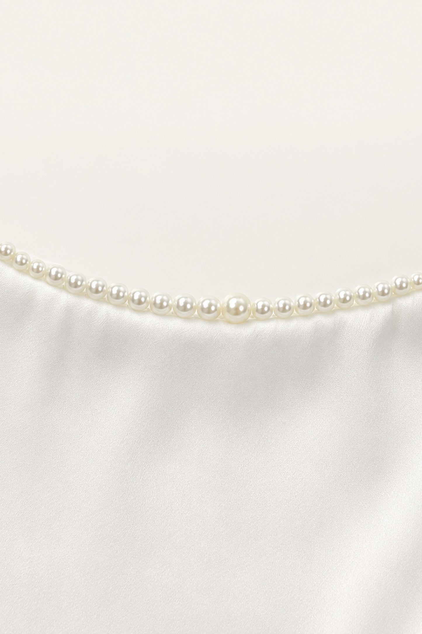 Clarisse Pearl-trim Open-back Midi Dress • White