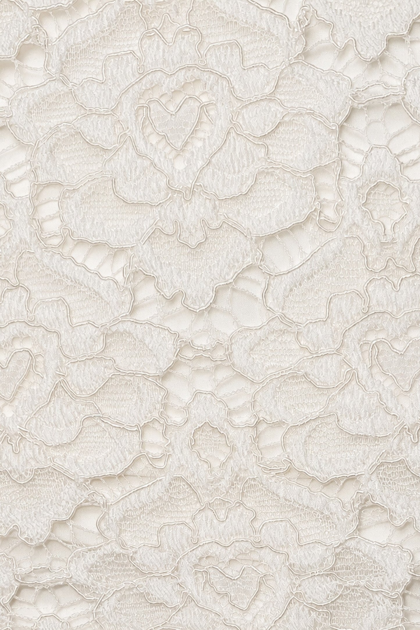 Ilyana Asymmetric Floral Lace Midi Dress • Ivory