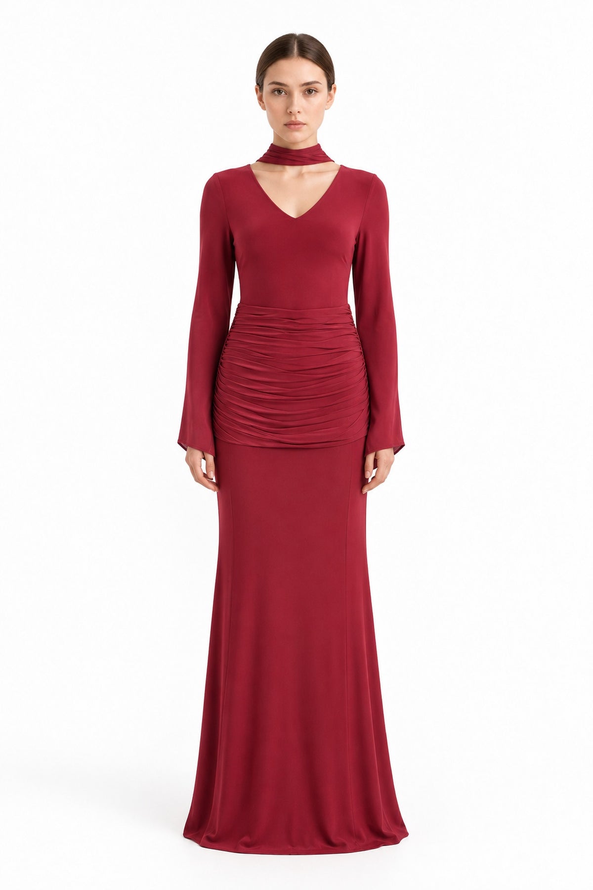 Valentina Maxi Dress • Burgundy