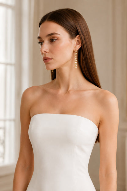 Nymia Off-shoulder Midi Dress • White