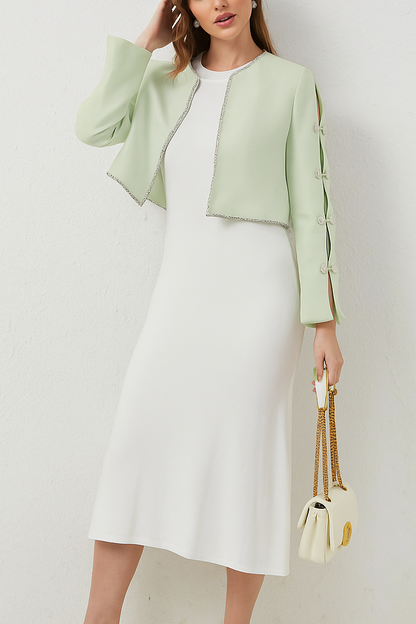 Eira Crystals Short Cape Jacket Mint