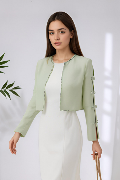 Eira Crystals Short Cape Jacket Mint