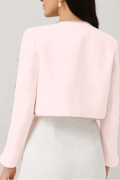 Eira Crystals Short Cape Jacket Pink
