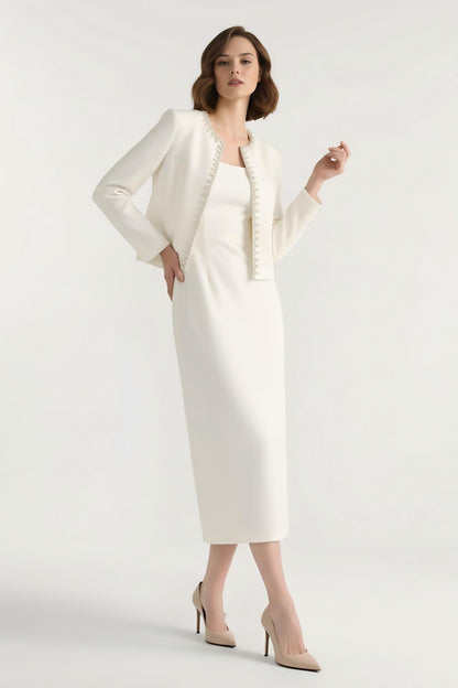 Aurelia Crystal Edge Power Cropped Blazer