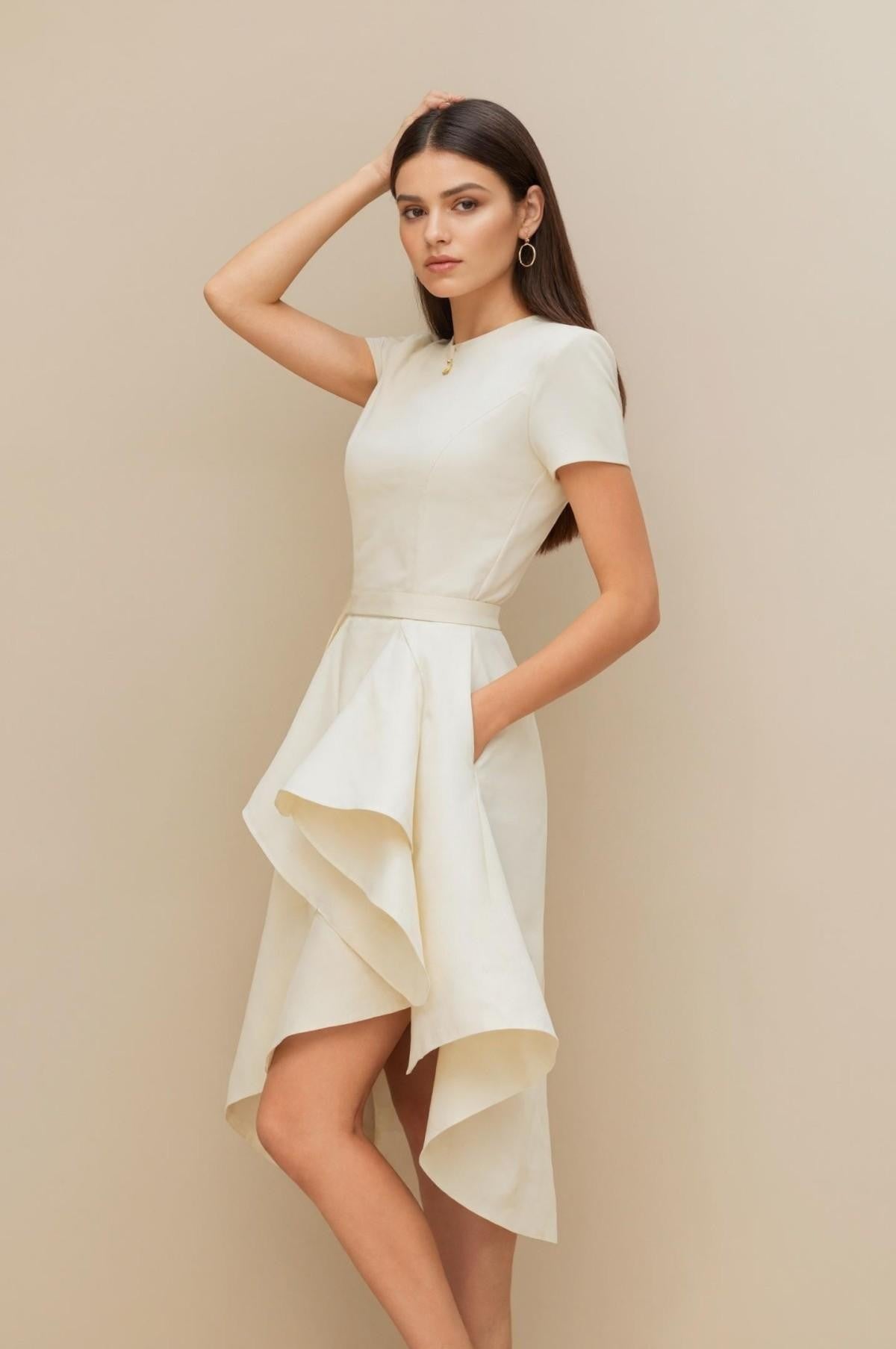 Amara Midi Dress • Ivory