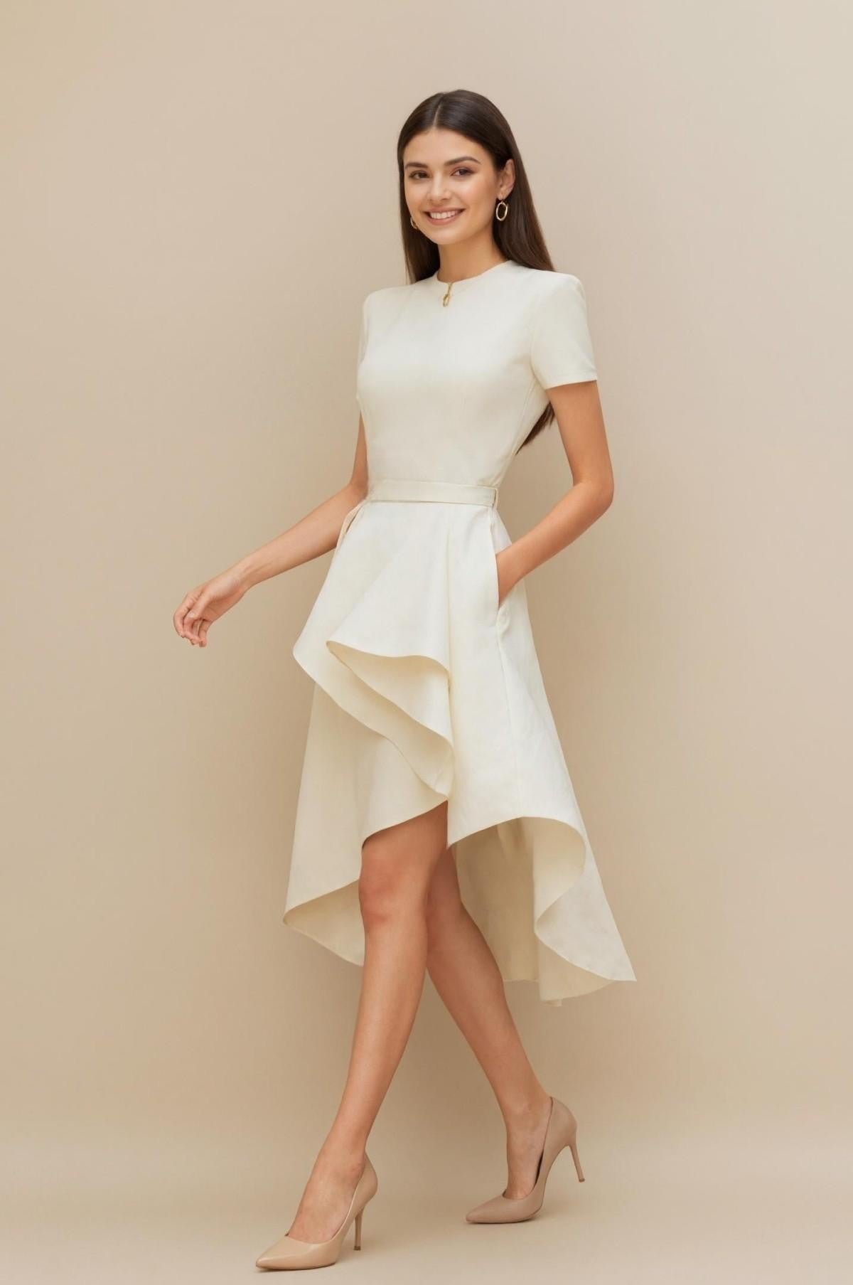 Amara Midi Dress • Ivory