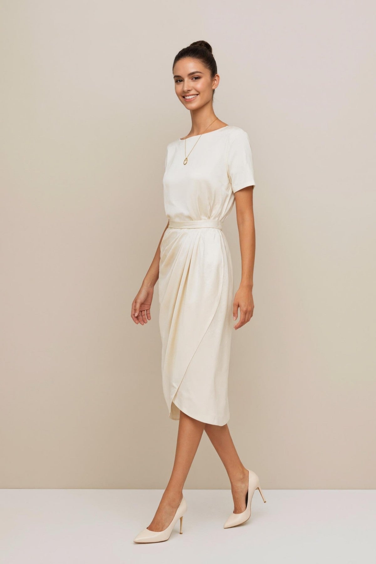 Oriane Midi Dress • Ivory