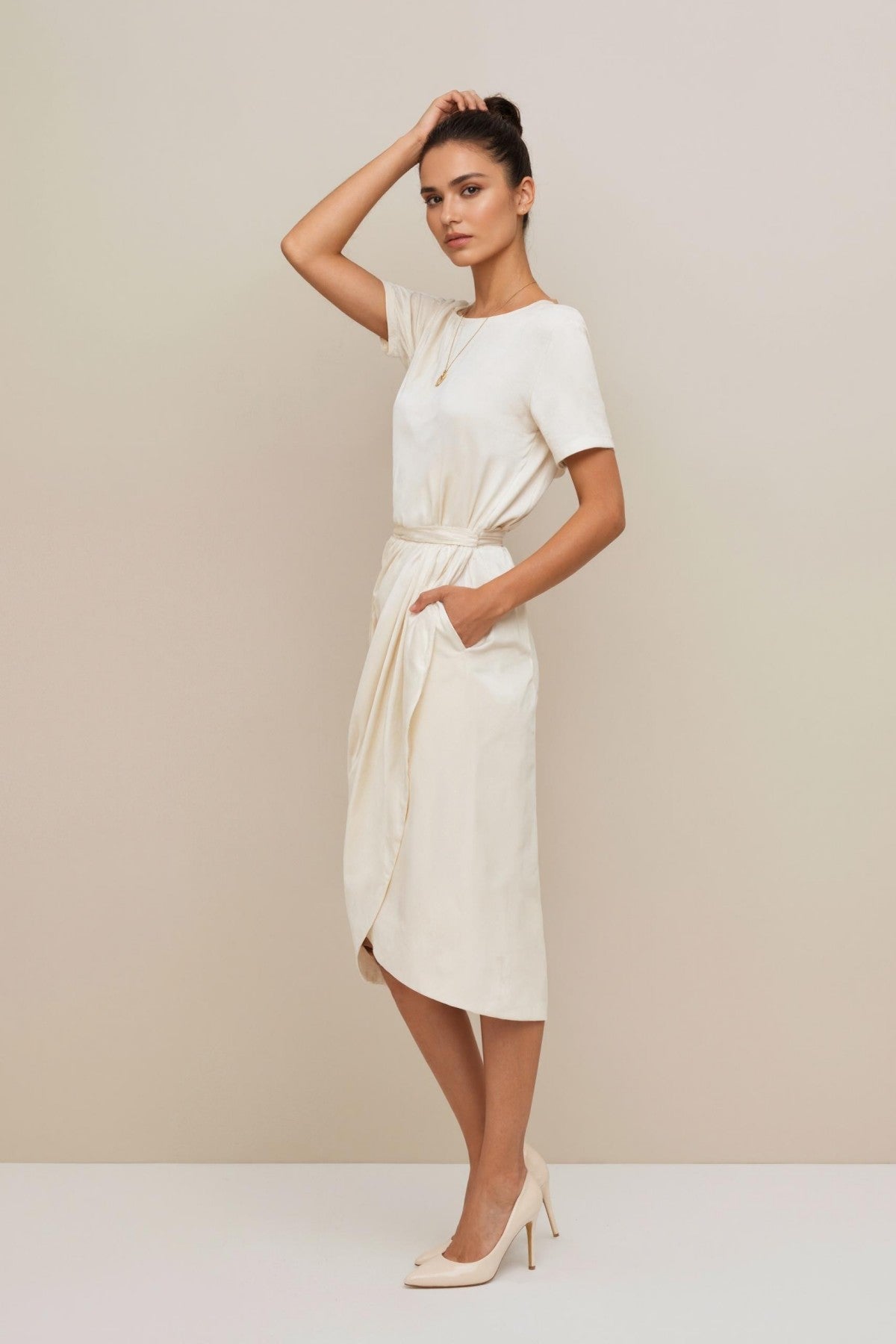 Oriane Midi Dress • Ivory