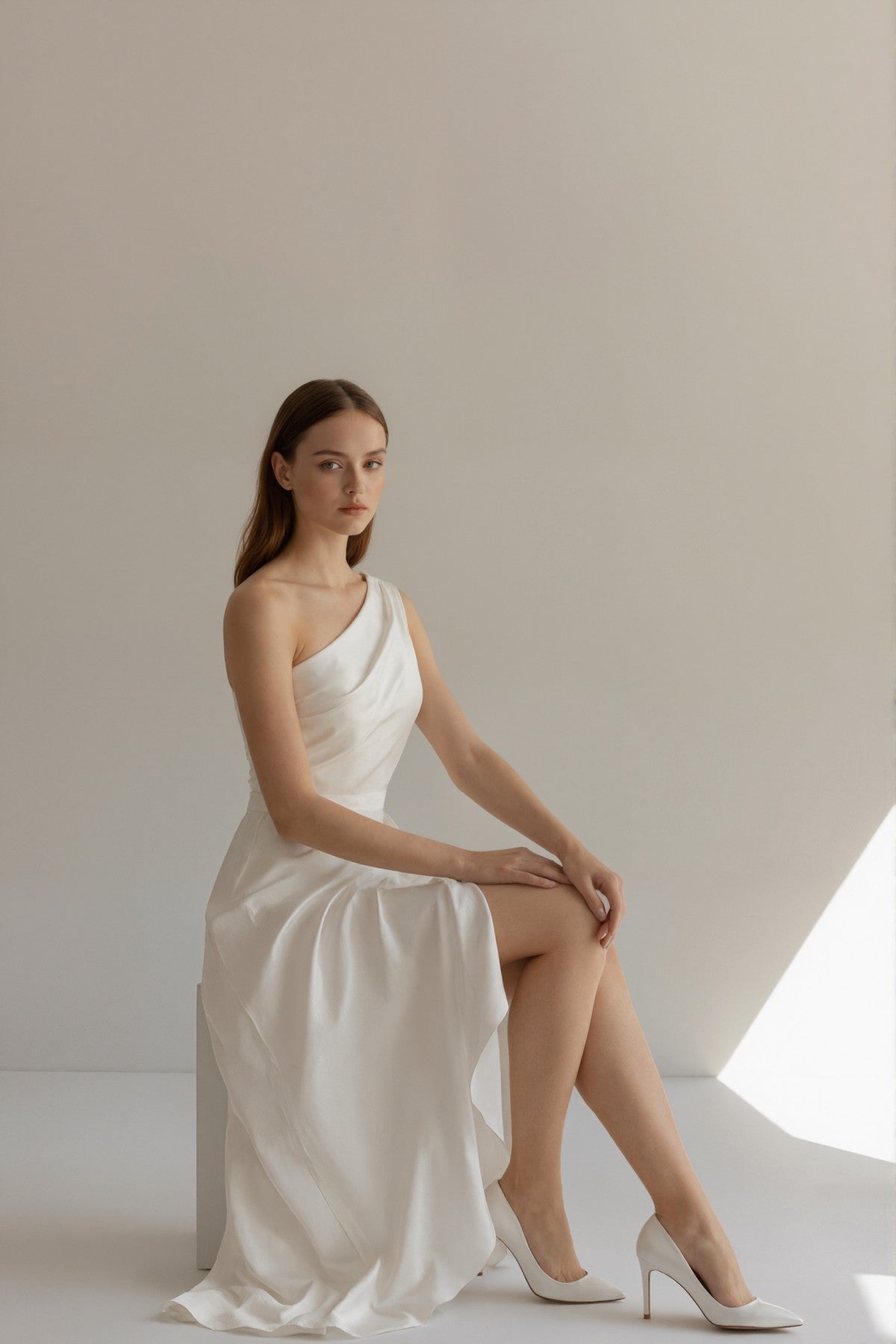 Elara Midi Dress • Ivory