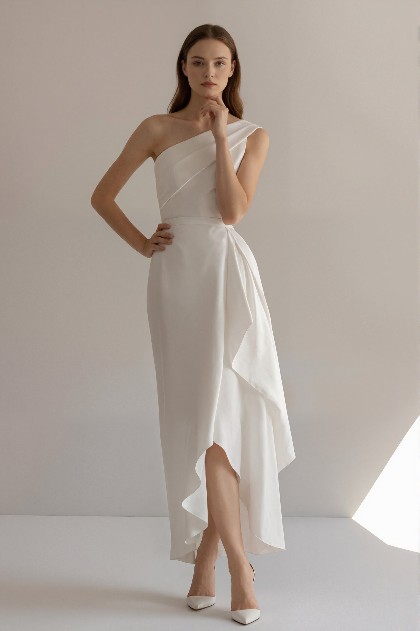 Elara Midi Dress • Ivory