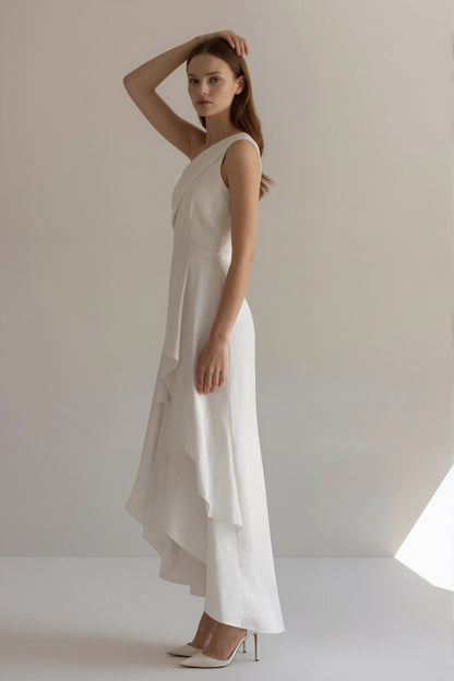 Elara Midi Dress • Ivory