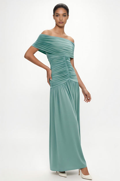 Camille Off-shoulder Maxi Dress • Mint