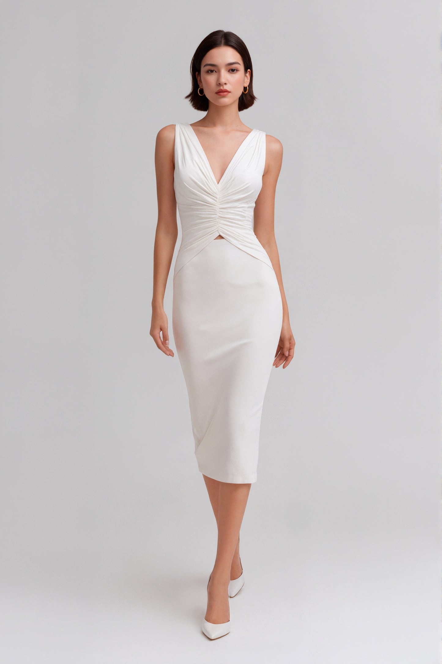 Mirielle Cutout Midi Dress • White