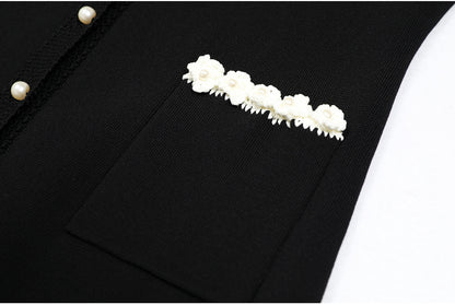 Blossom Decorated Knit Midi dress