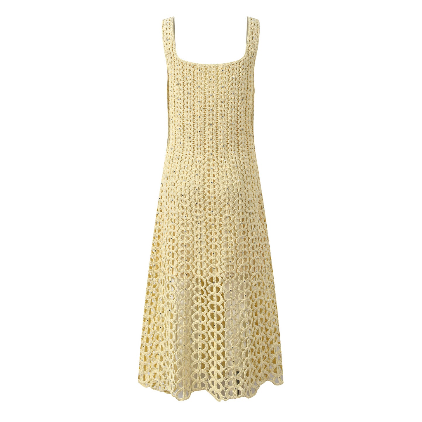 Crystal Crochet Knit Midi Dress