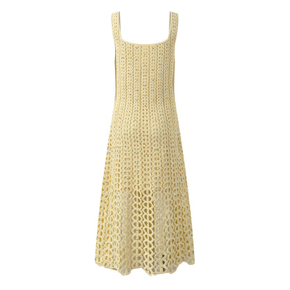 Crystal Crochet Knit Midi Dress