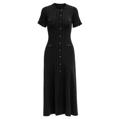 Short Sleeve Knit Midi Dress