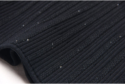 Short Sleeve Knitted Mini Dress