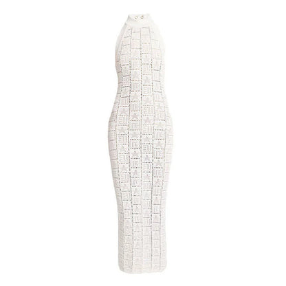 Halter Neck Knit Dress