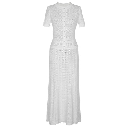 Short Sleeve Midi Knit Dress