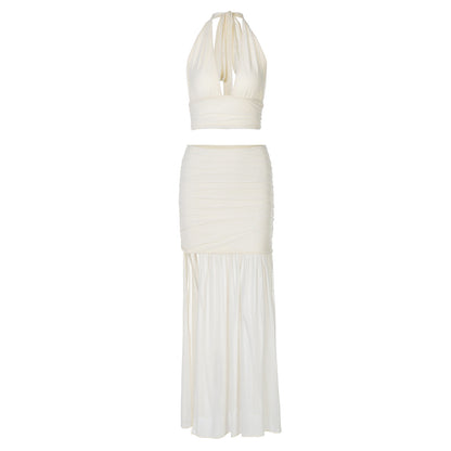 Halter Neck Two-piece Set