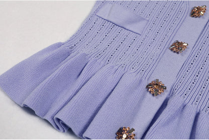 Short Sleeve Knit Top Skirt Set