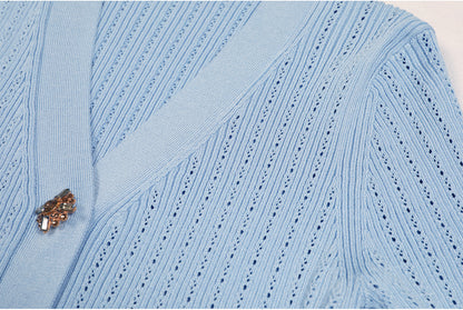 Short Sleeve Knit Top Skirt Set