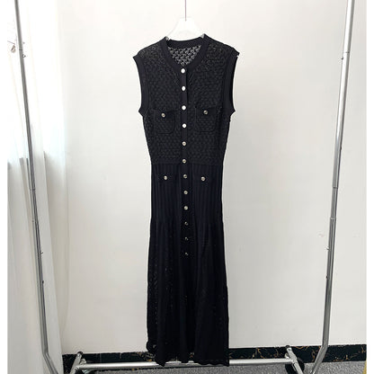 Sleeveless Knit Dress Midi Dress