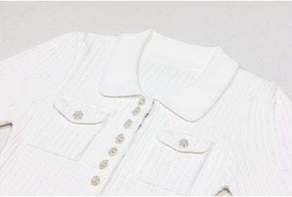 Short Sleeve Knitted Mini Dress