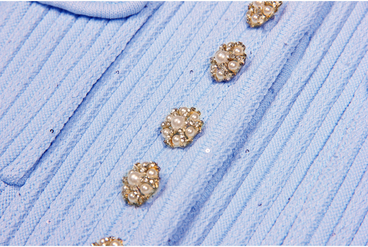 Short Sleeve Knitted Mini Dress