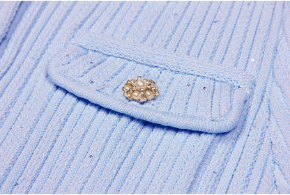 Short Sleeve Knitted Mini Dress
