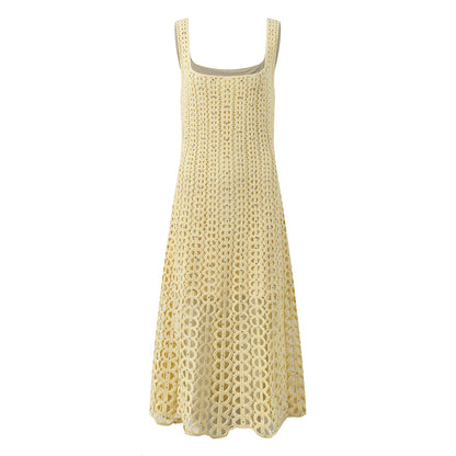 Crystal Crochet Knit Midi Dress