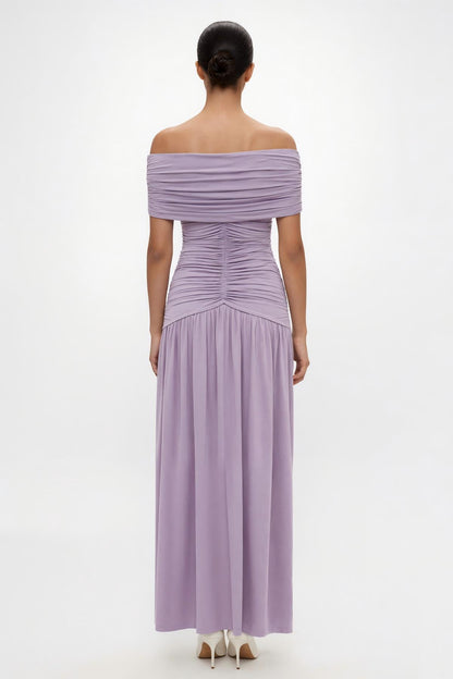 Camille Off-shoulder Maxi Dress • Lilac