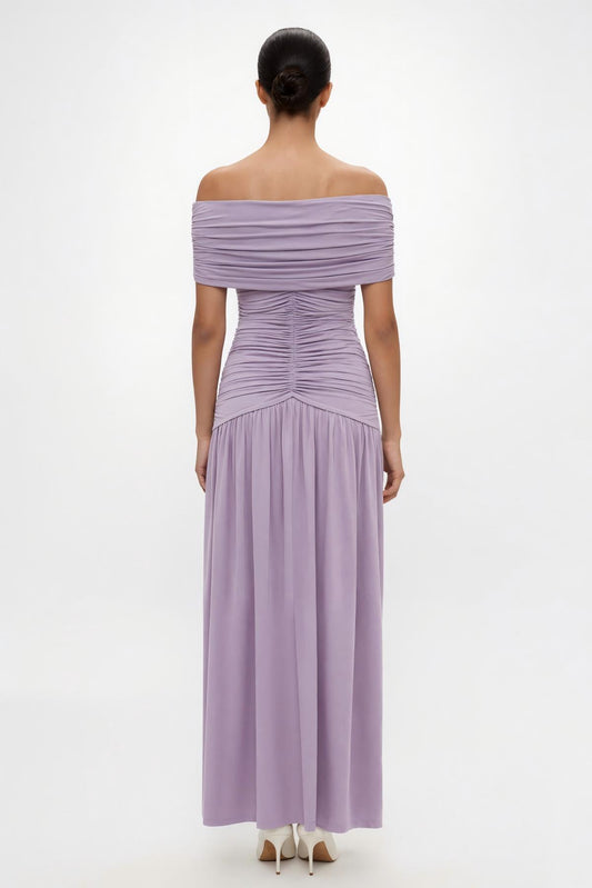 Camille Off-shoulder Maxi Dress • Lilac
