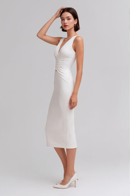 Mirielle Cutout Midi Dress • White